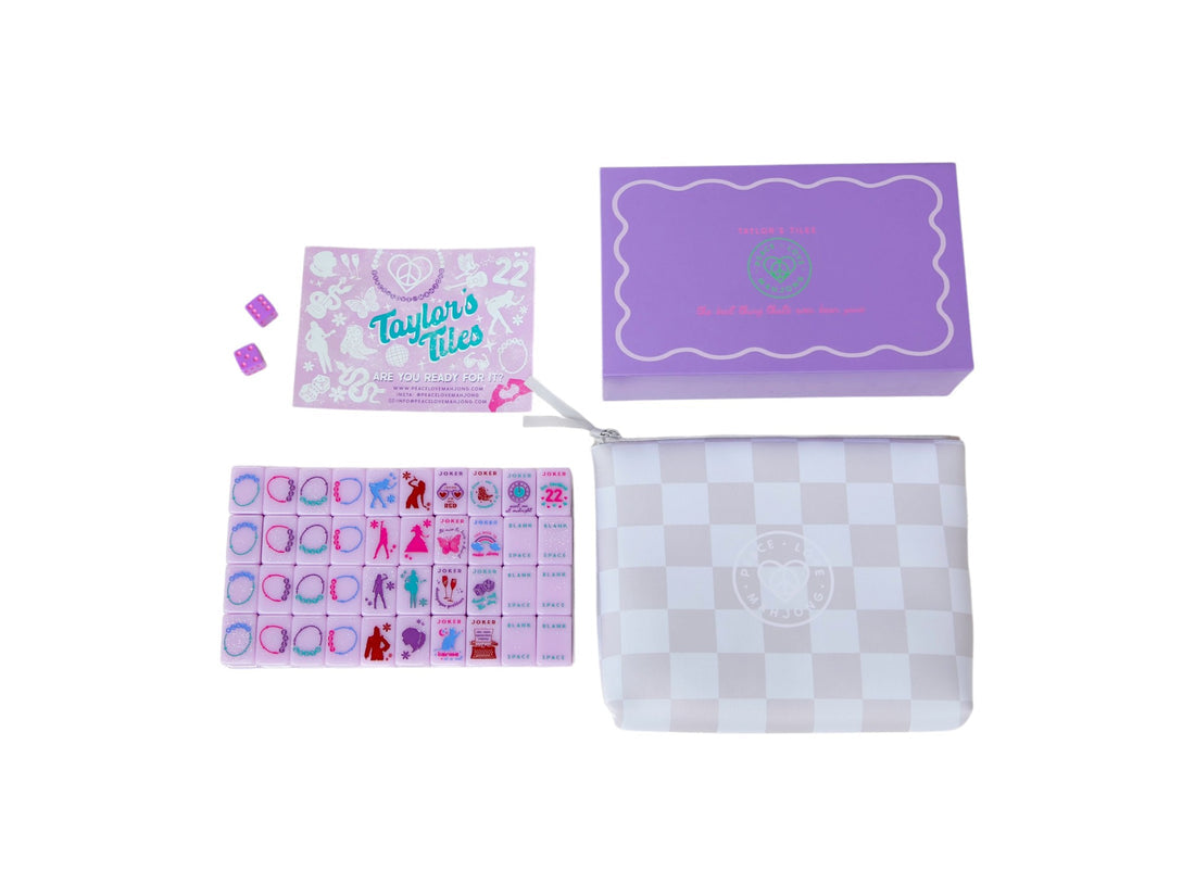 RARE - Taylor's Tiles Mahjong Tile Set - Peace Love Mahjong - Collector Set